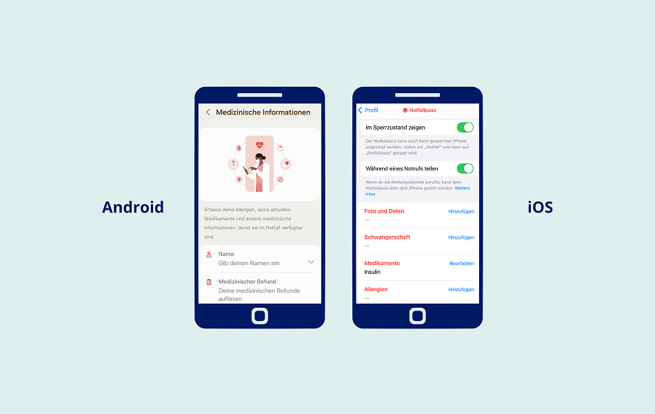 Digitaler Notfallpass auf Handy einrichten